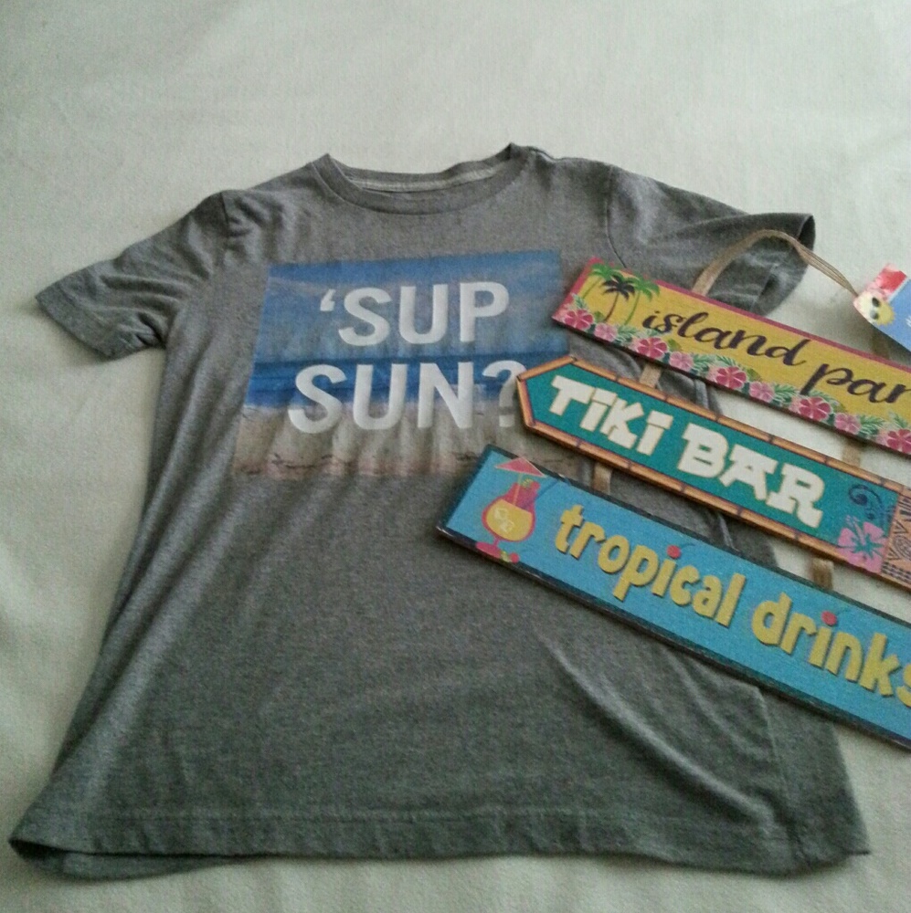 Sup sun boys gray t shirt